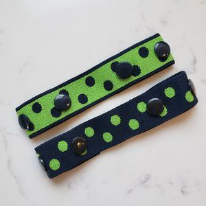 NEW Navy Green Toddler Belt Set of 2 Handmade Elastic SNAP BELT Baby Belt NWT